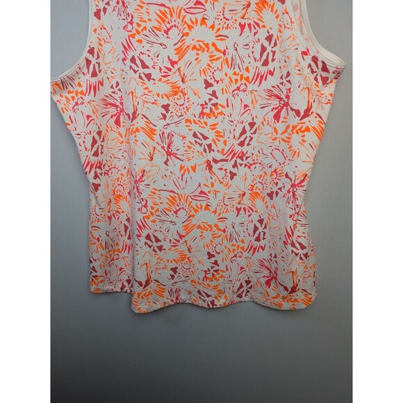 Under Armour Polo Shirt Womens XL White Active Sleeveless Golf UPF 30+ Anti Odor - Picture 9 of 11